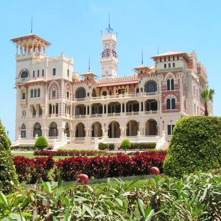Montaza Palace in Alexandria with its towers and gardens