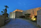 Entrance of the Nubian Museum in Aswan at dusk